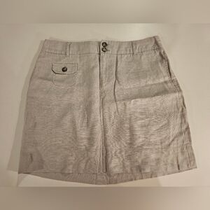 Cynthia Rowley Womans Size 10 Gray Linen  Skirt